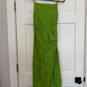 Urban Revivo Lime Green Drawstring Dress